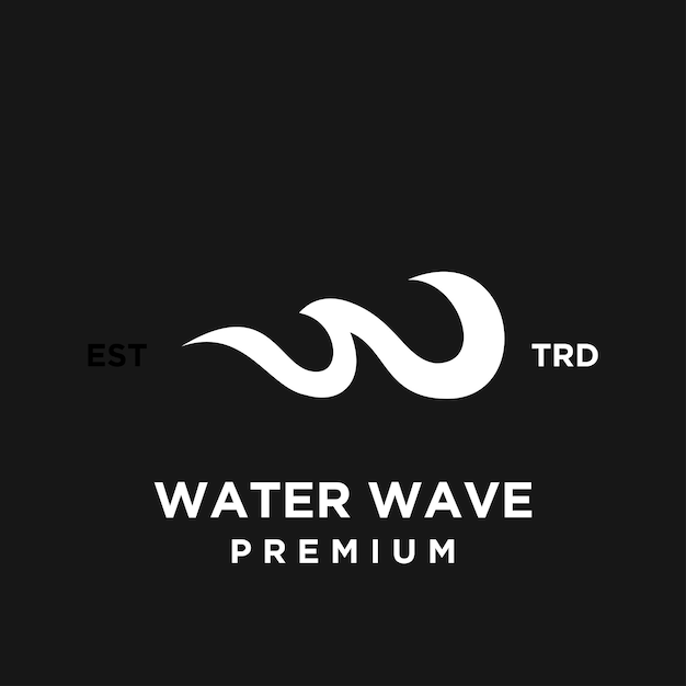 w letter water initial logo design template