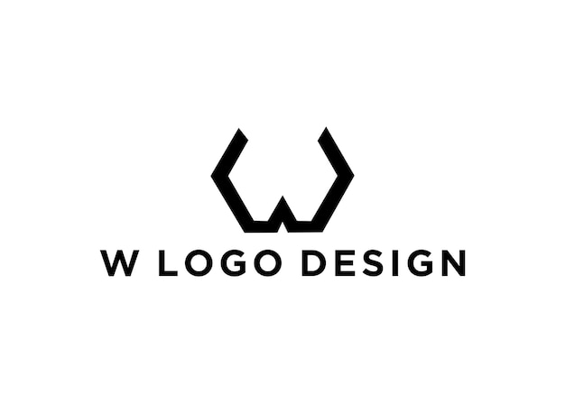 w logo design vector illustration