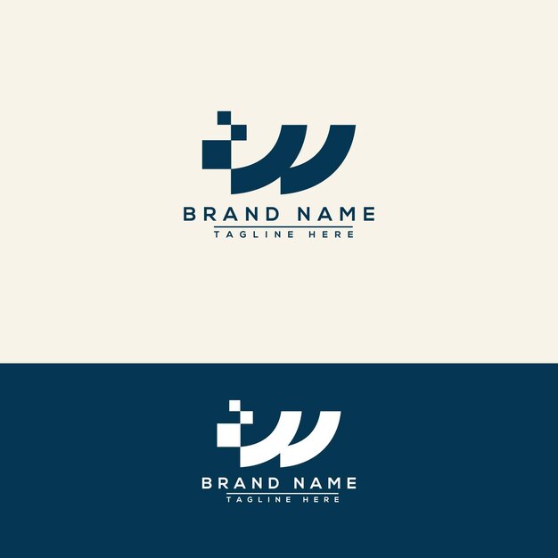 W Logo ontwerp sjabloon Vector grafische branding Element.