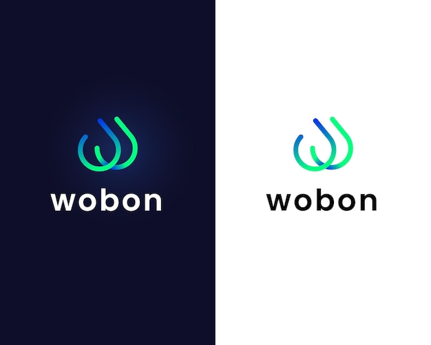 w logo ontwerpsjabloon