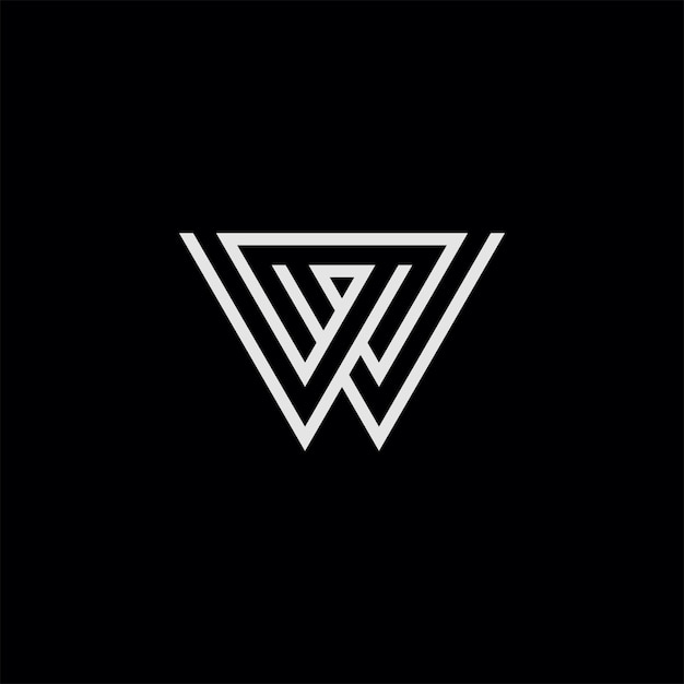 W symbol line art