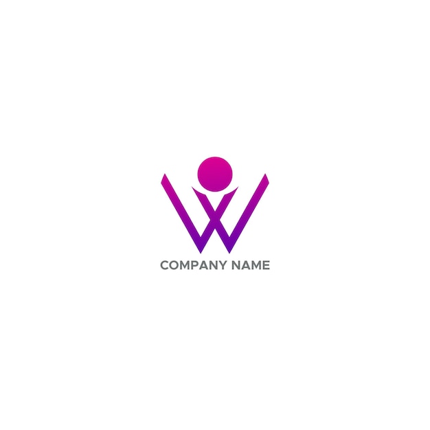 W-vorm logo sjabloon