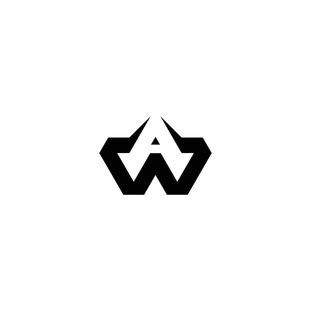 A W W A initial icon logo design