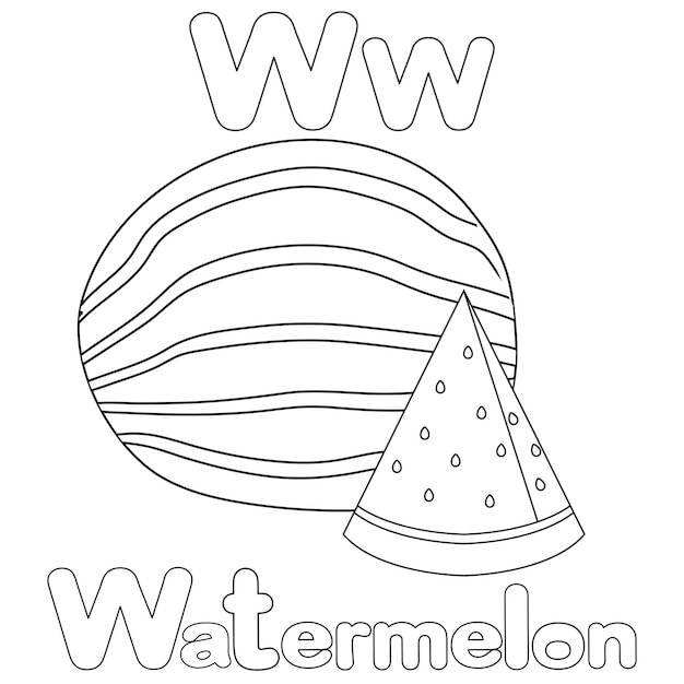 W for Watermelon