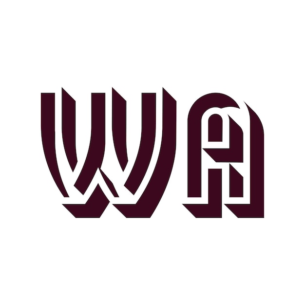 Vettore progettazione del logo wa