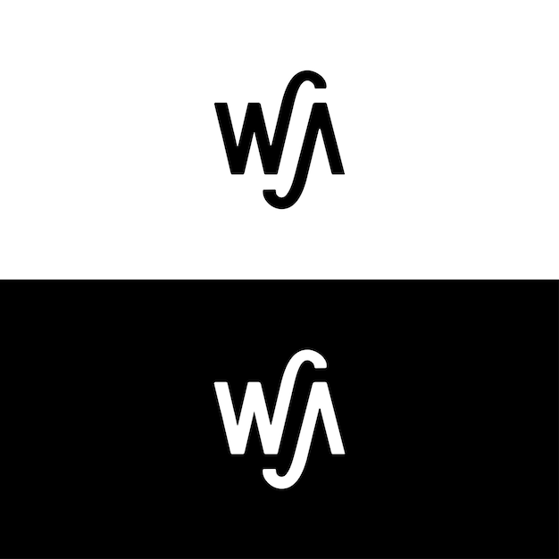 Premium Vector | Wa logo