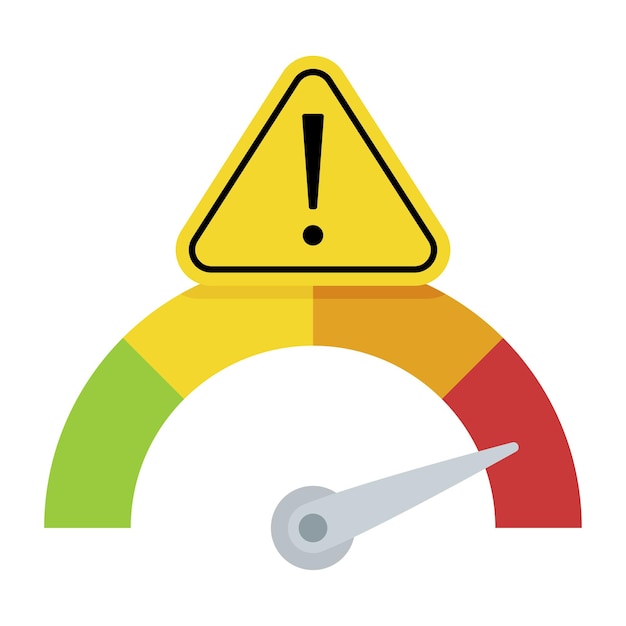 Vector waarschuwing voortgangsmeter