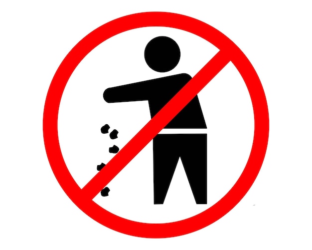 waarschuwingsbord geen vuilnisborden