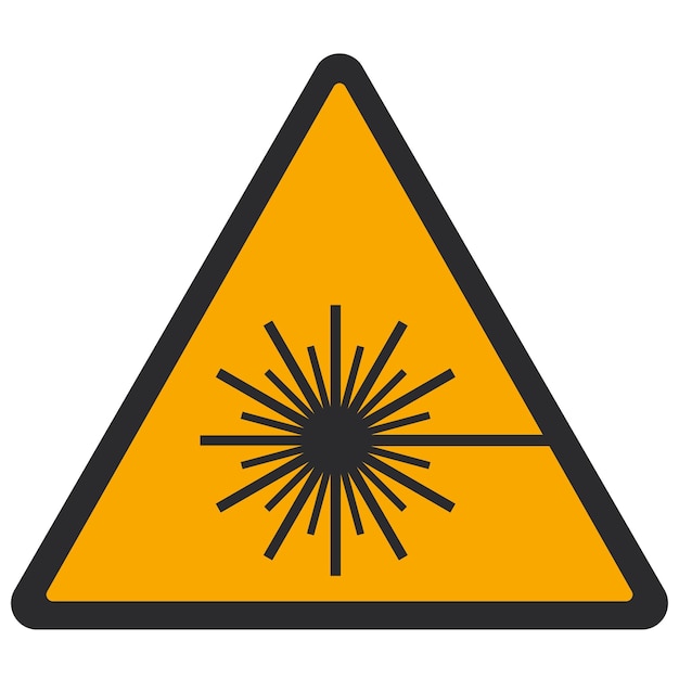 Waarschuwingspictogram laserstraal iso 7010 w004