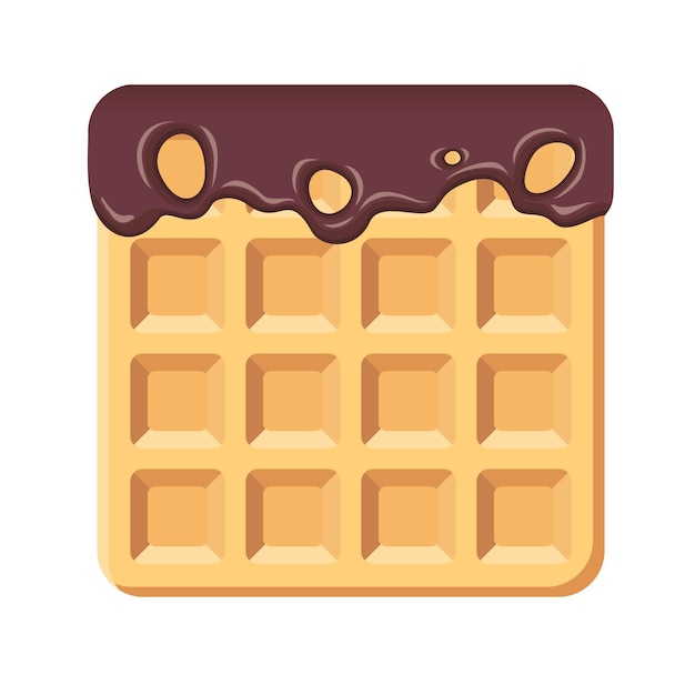 Vector wafel met chocolade