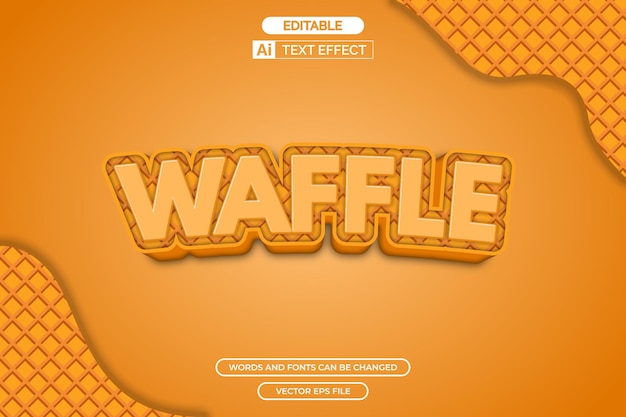 Wafel teksteffect