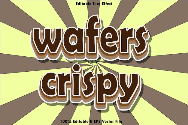 Vector wafers crispy bewerkbare tekst-effect