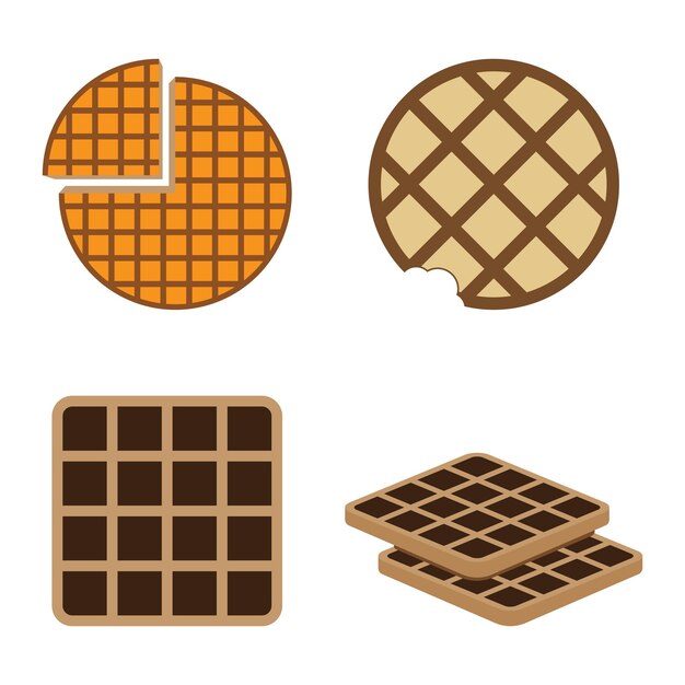 Waffle icon vector