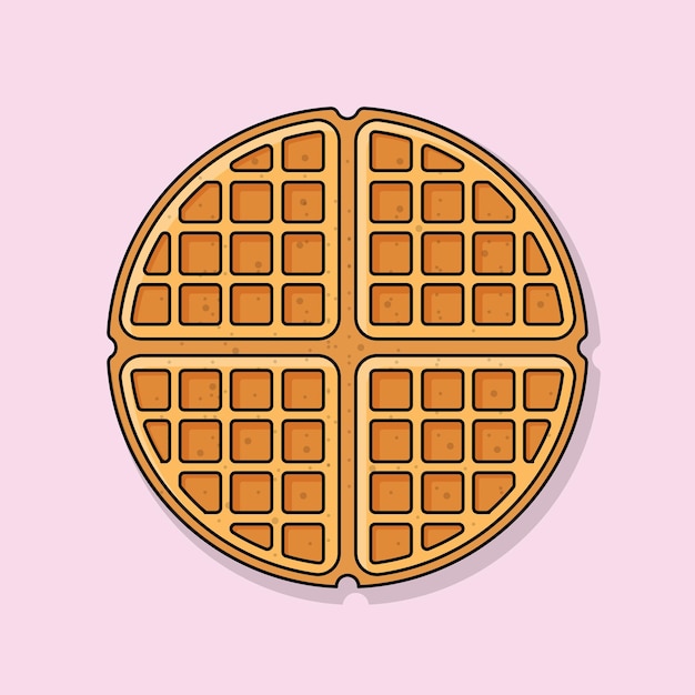 Vector waffle the illustration