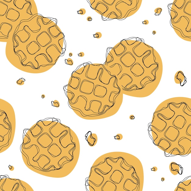 Vector waffle vector background seamless pattern