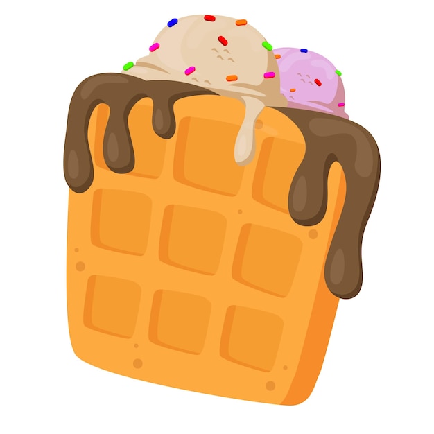 Waffle vector illustration