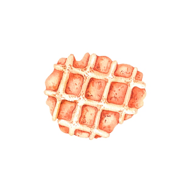 Vector waffle watercolor