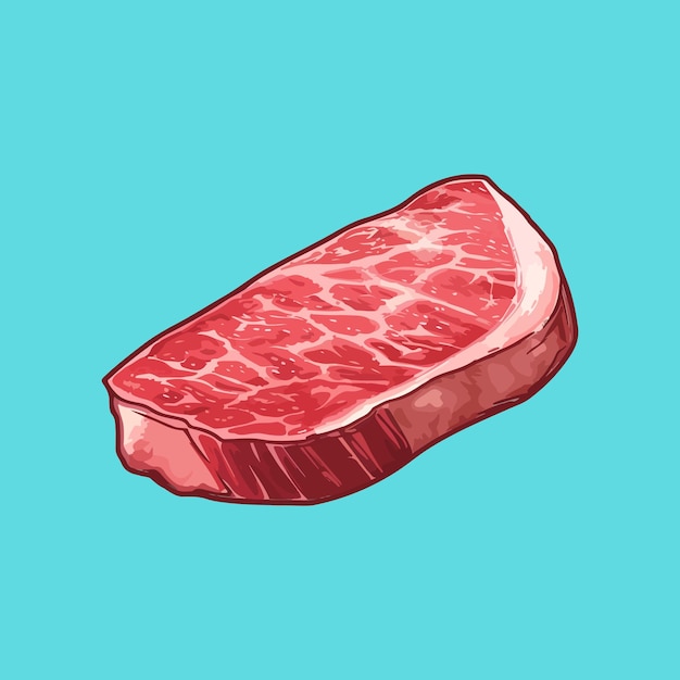 Vector wagyu rundvlees vers vlees vlees illustraties en vectoren