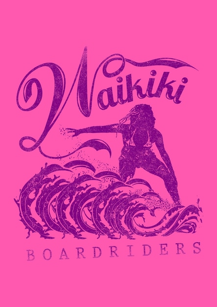 Waikiki boardriders surfen meisje