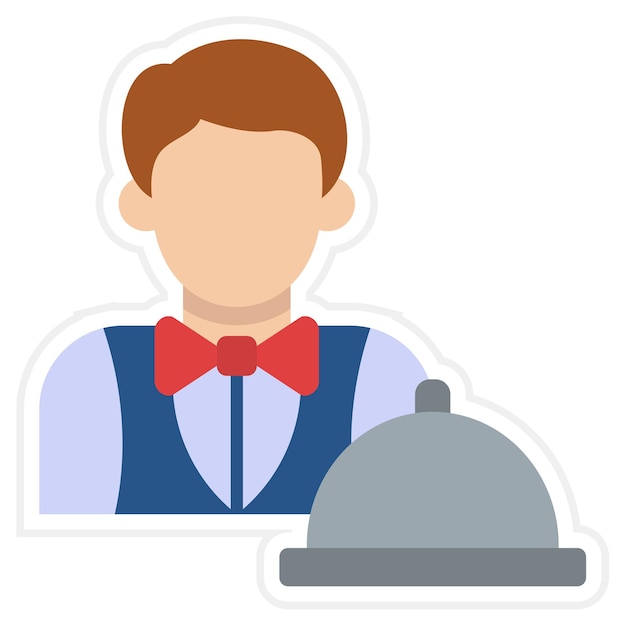 Vector waiter icon