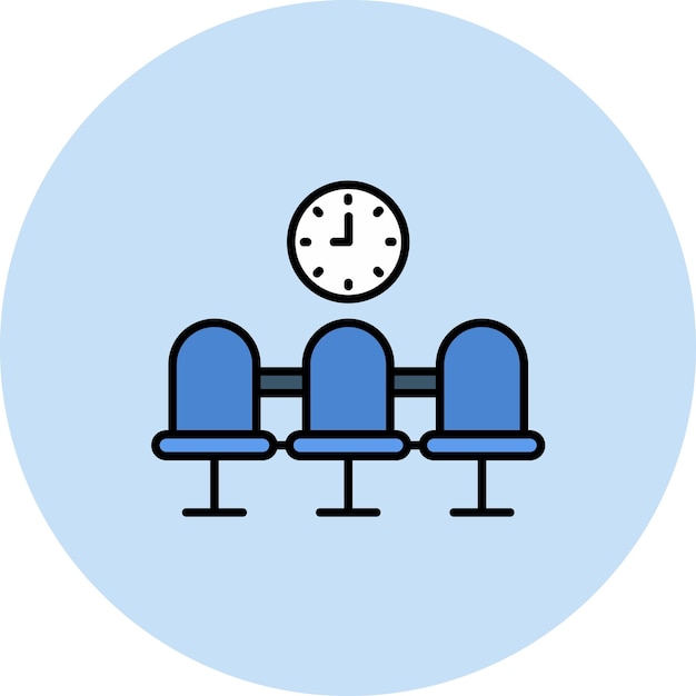 Vector waiting room flat illustration