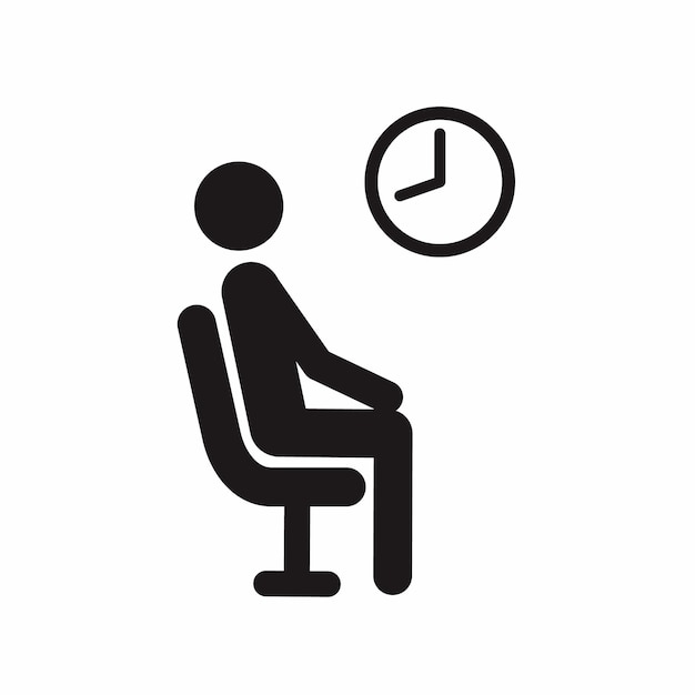 waiting room flat style vector icon