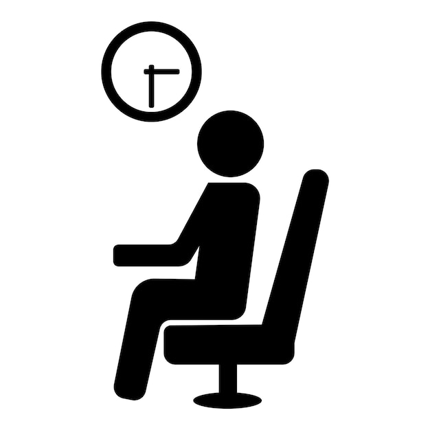 Modello di illustrazione vettoriale dell'icona della sala d'attesa
