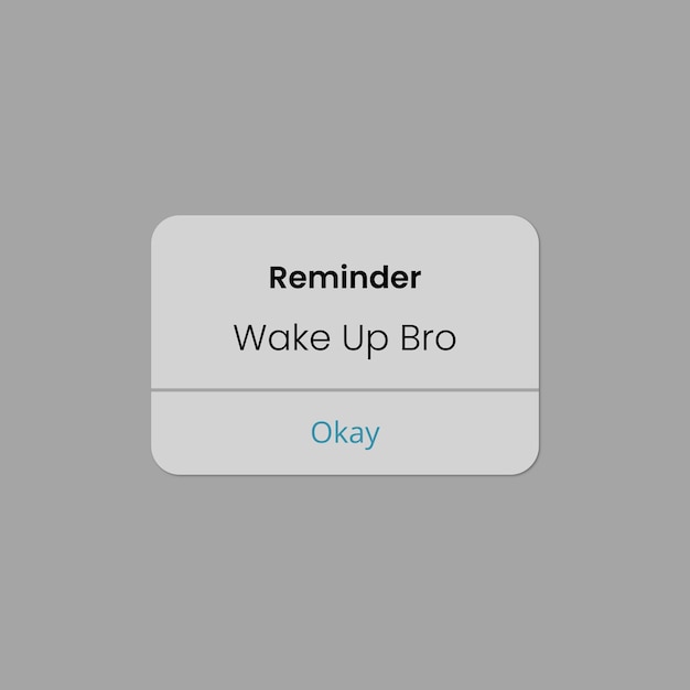 Wake up bro reminder sticker vector Free