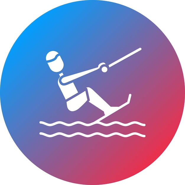 Wakeboarding icon vector image Can be used for Water Sports