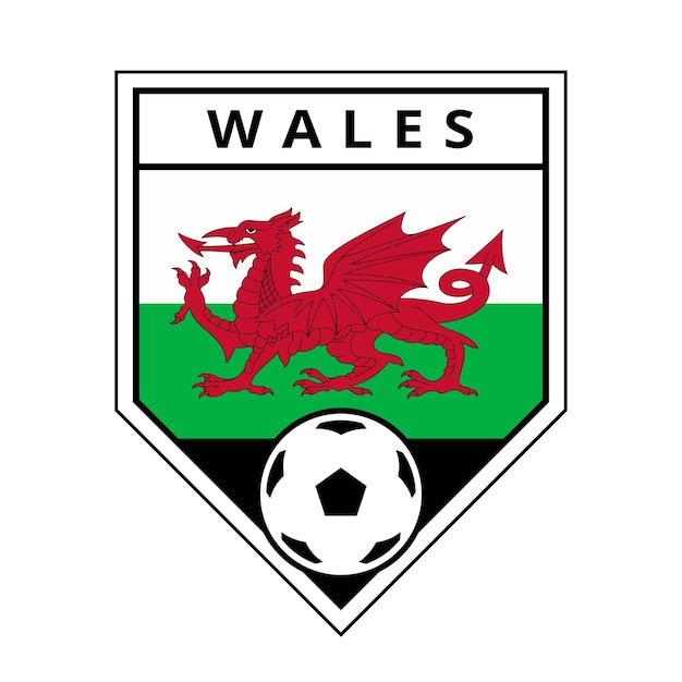 Wales Angled Team-badge voor voetbaltoernooi