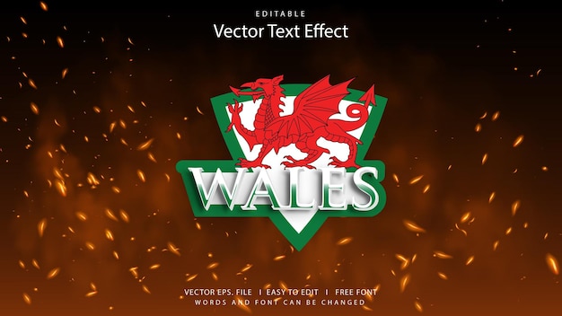 Wales Editable Text