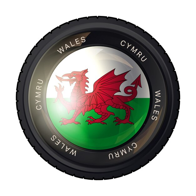 Vector wales flag icon