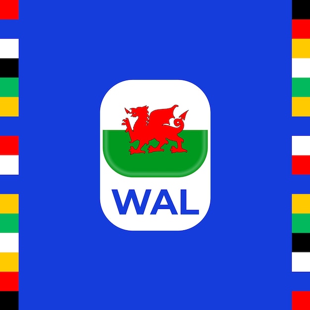 Wales vlag voetbal 2024 toernooi