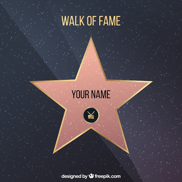 Vettore walk of fame sfondo stella