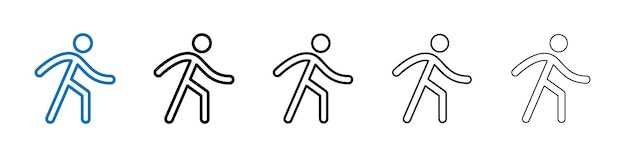 Walk-icone Outline vector logo voor web ui