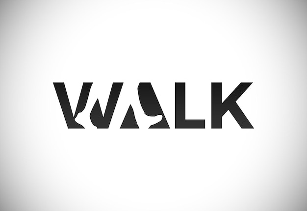 Walk Logo Foot Logo word logo