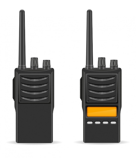 Walkie-talkie communicatie radio vectorillustratie