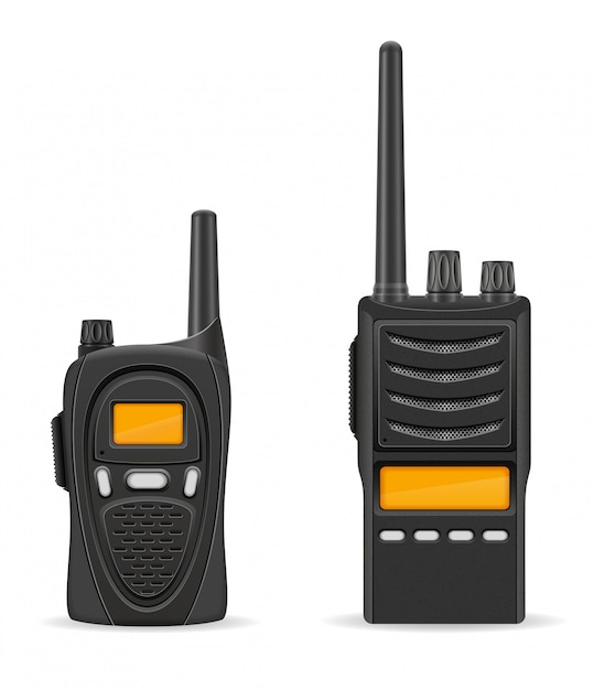 Walkie-talkie communicatie radio vectorillustratie