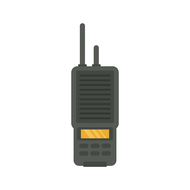 Vector walkie talkie draagbaar pictogram vlakke afbeelding van walkie talkie draagbaar vector pictogram geïsoleerd op een witte achtergrond
