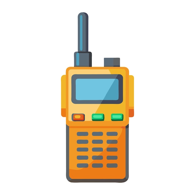Walkie talkie flat vector illustration on white background