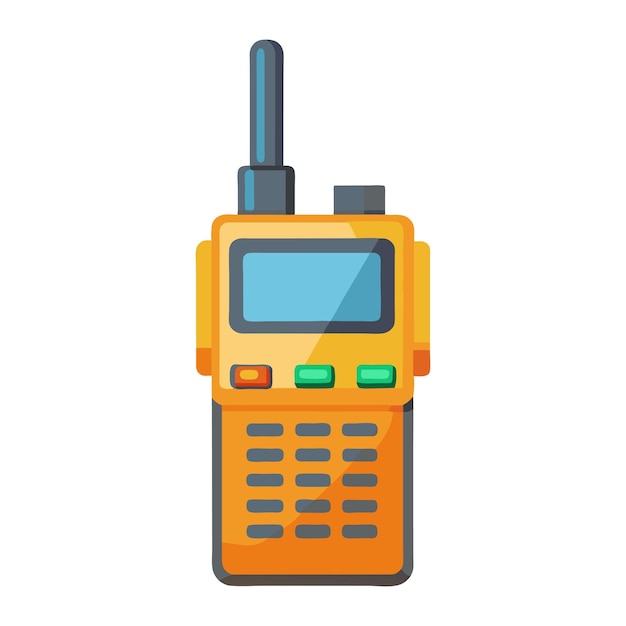 Vector walkie talkie flat vector illustration on white background