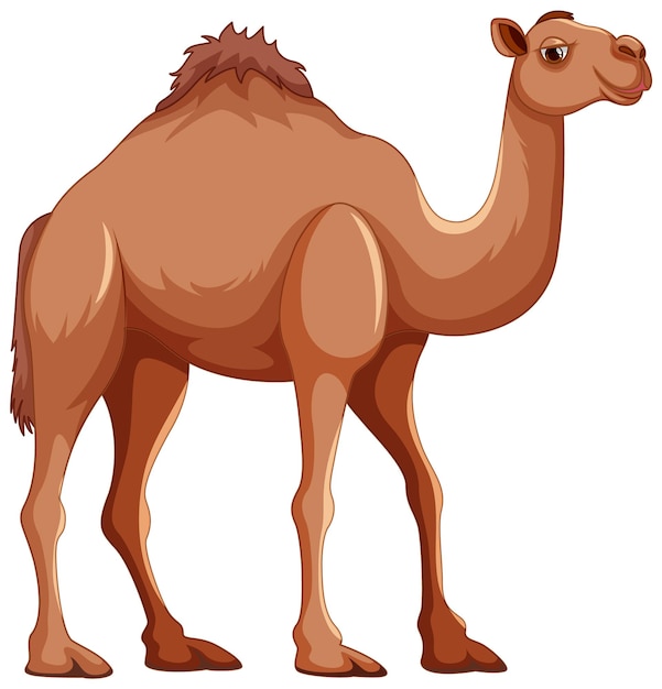 Vector walking camel isolated