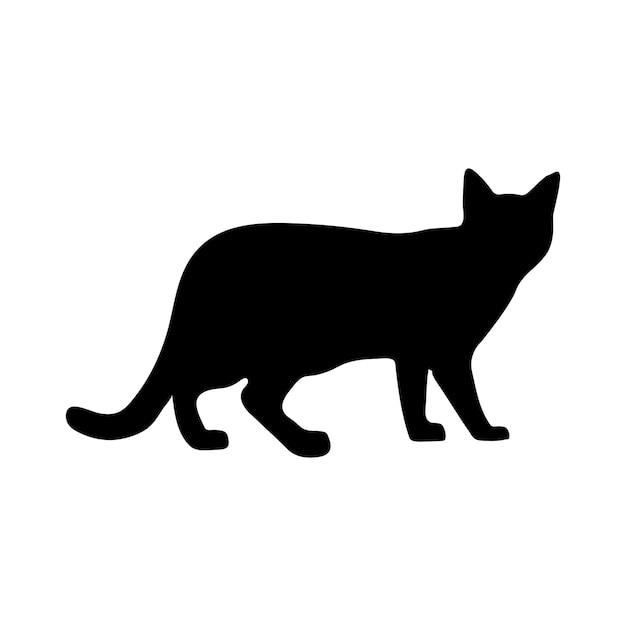 Walking cat silhouette or vector file