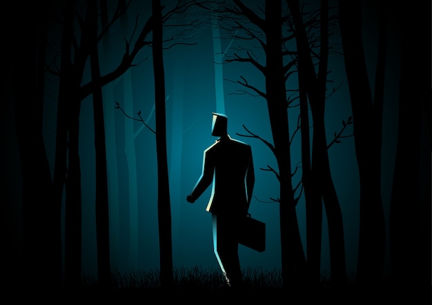 Vector walking in the dark forest