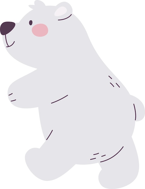 Vettore orso polare che cammina