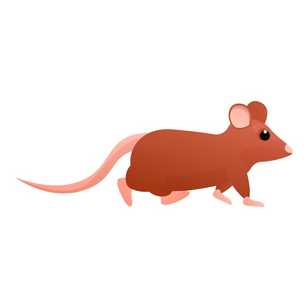 Vector walking rat icon cartoon of walking rat vector icon for web design isolated on white background