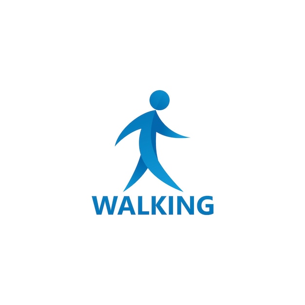 Walking Simple Logo Template Design