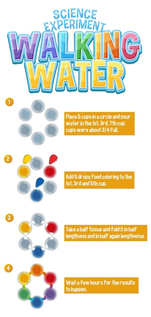 Walking water science experiment