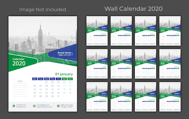 Wall calendar 2020