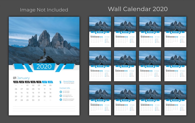 Wall calendar 2020